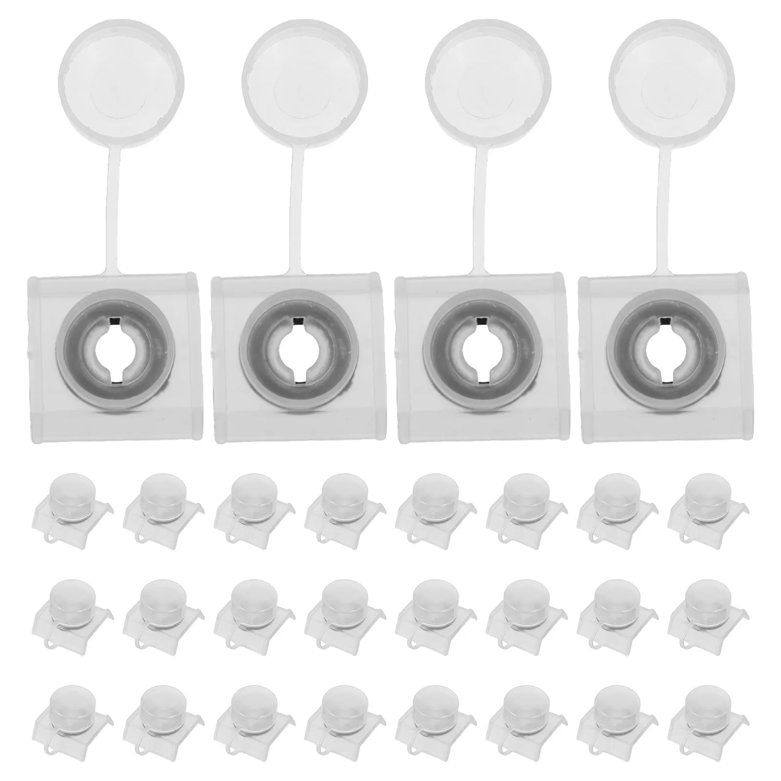 100Pcs Plastic Roofing Screw Caps Waterproof Rustproof Screw End Covers Protective Caps for Metal Roof Tile Screws