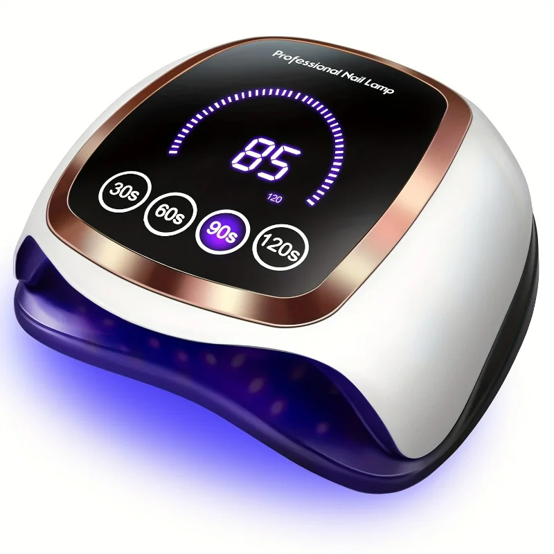 High-Efficiency Professional Smart Sensor Gel Polish Dryer - 4-Timer UV LED Nail Lamp for Salon & Home Use. Ideal Art Tool