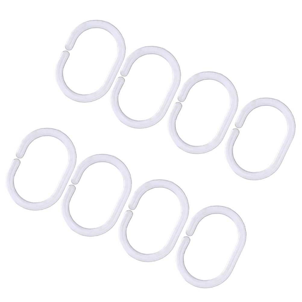 

72 pcs Shower Curtain Hooks High Quality Plastic Bath Drape Rings Hanger Lightweight Smooth Glide Tub Bathroom