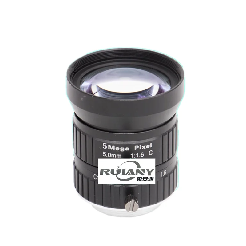 5mm C interface 2/3 inch 5 megapixel manual aperture Industrial vision camera lens