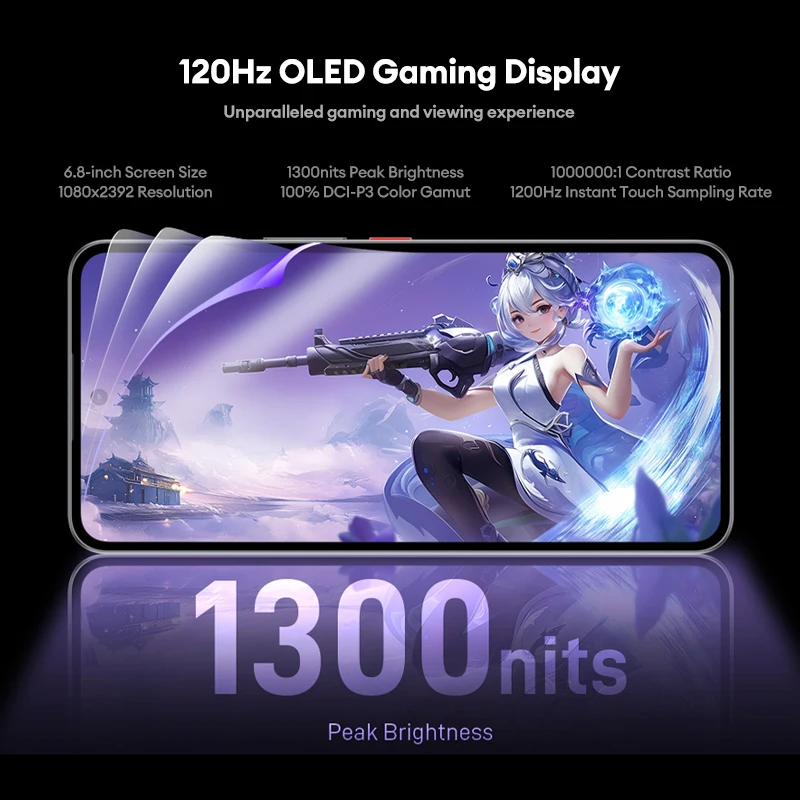 النسخة العالمية Nubia Neo 3 GT 5G الهاتف المحمول بطارية 6000 مللي أمبير في الساعة 88 واط شحن 50 ميجابكسل كاميرا 6.8 ''120 هرتز OLED Unisoc T9100 Esim NFC