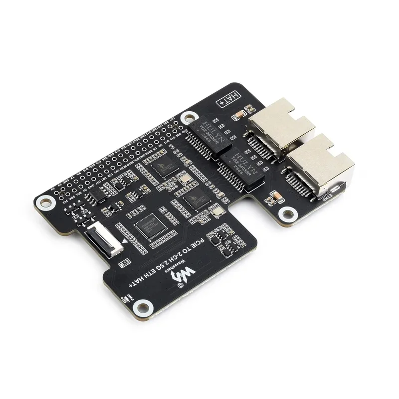 PCIe TO 2-2.5G ETH Adapter Raspberry Pi 5, Supports Raspberry Pi OS / Ubuntu / OpenWrt, Dual RTL8125