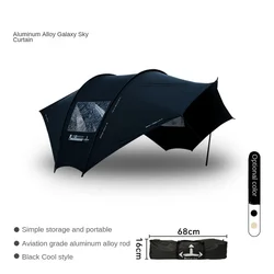 Outdoor Eggshell Canopy Tent Lightweight Camping Rainproof Shelter Portable Sunshade Sunscreen Coated Silver Glamping Awning