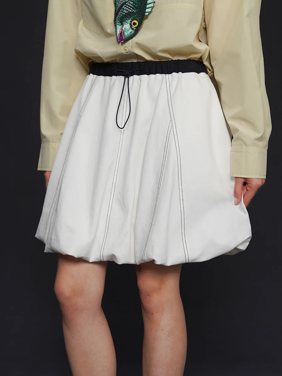 Ladies Summer Loose Line Fluffy Skirt Soft Colors Women's Full A-Line Skirts Casual Flared Skirts for Spring Autumn