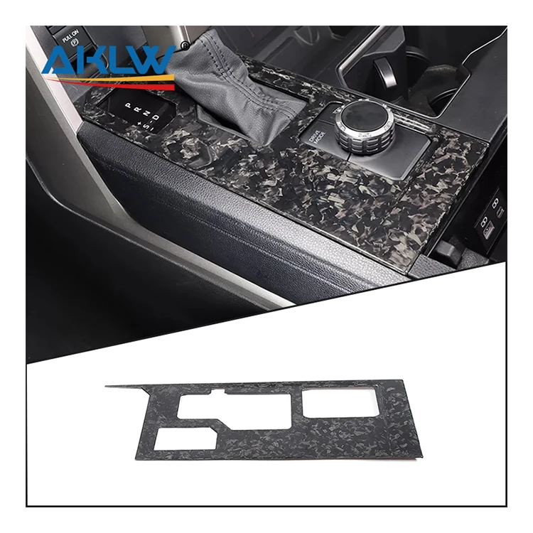 

For 2022 Toyota Tundra Real Carbon Fiber Car Interior Accessories Forged Carbon Central Control Gear Shift Decorative Panel