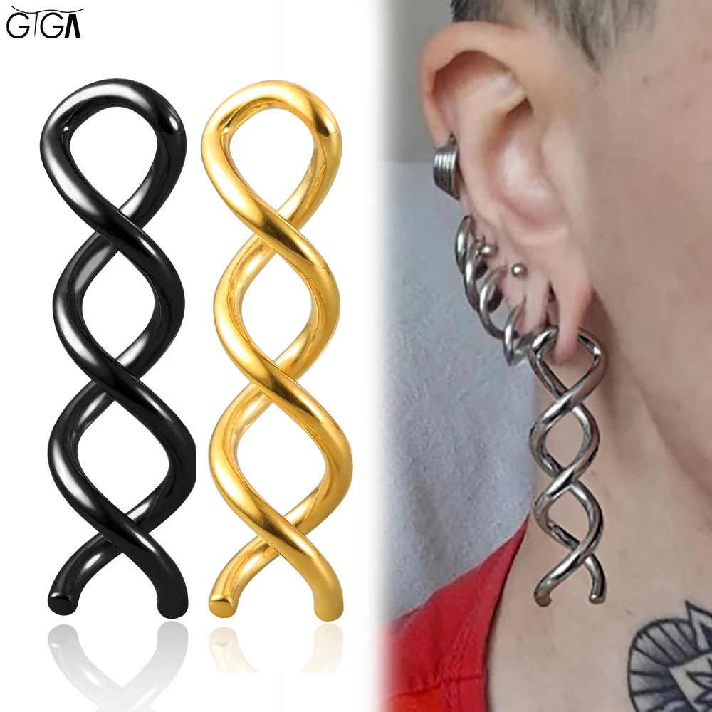 Giga 2Pcs 4mm(6g) Ear Hangers Weights Gauges Surgical Stainless Steel Ear Expander Stretcher Dangle Earrings Piercing Jewelry