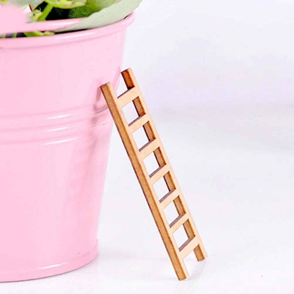 

15pcs Mini Staircase Micro Landscape Ornament Wooden Garden Accessories Ladder Decor Dollhouse Railing Bonsai Delicate Desktop