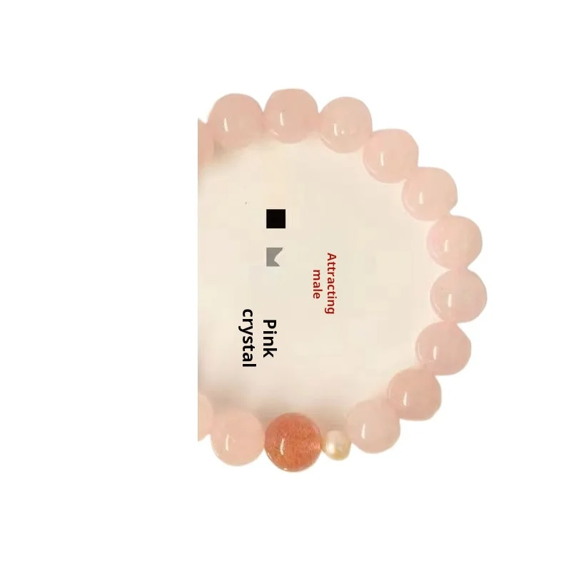 

Ma Fen Crystal Bracelet for Women, Popular Peach Blossoms, Minimalist Strawberry Crystal Bracelet