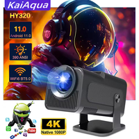 Ourdoor 4K Android 11 Projector Native 1080P 390ANSI HY320 Dual Wifi6 BT5.0 1920*1080P Cinema Portable Projetor Upgrated HY300
