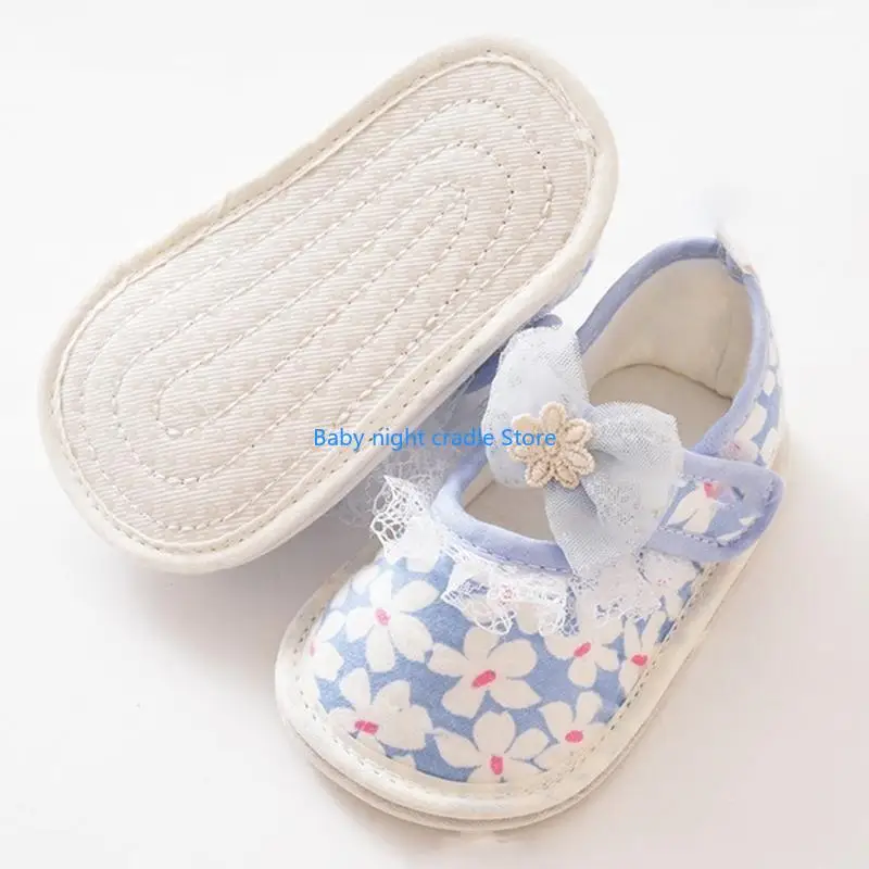 أحذية J2FF للفتيات الرضع لمرحلة ما قبل المشي أحذية أرضية مقاومة للانزلاق أحذية مسامية هدية