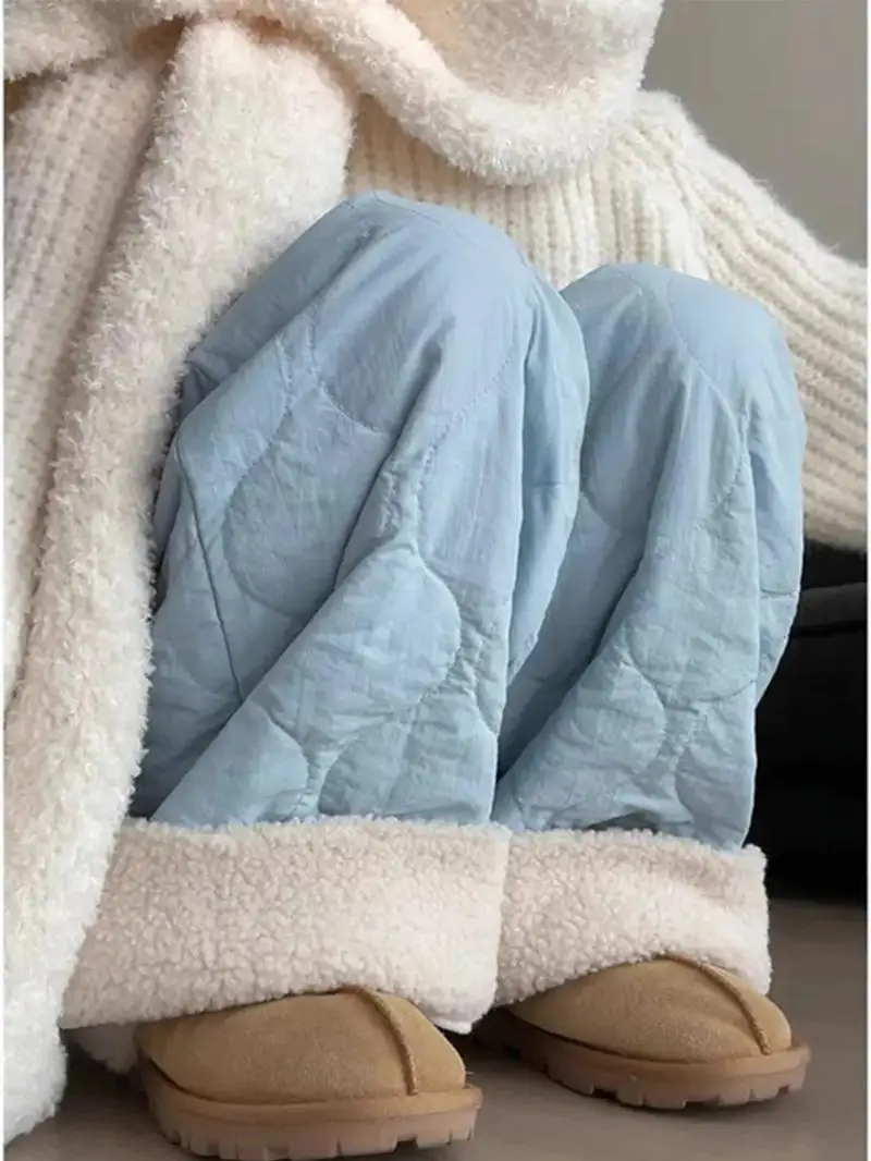 

Мужские зимние утепленные брюки из хлопка с наполнителем из овечьего флиса, прямые, для сноуборда и лыж, с завязками на талии, длинные