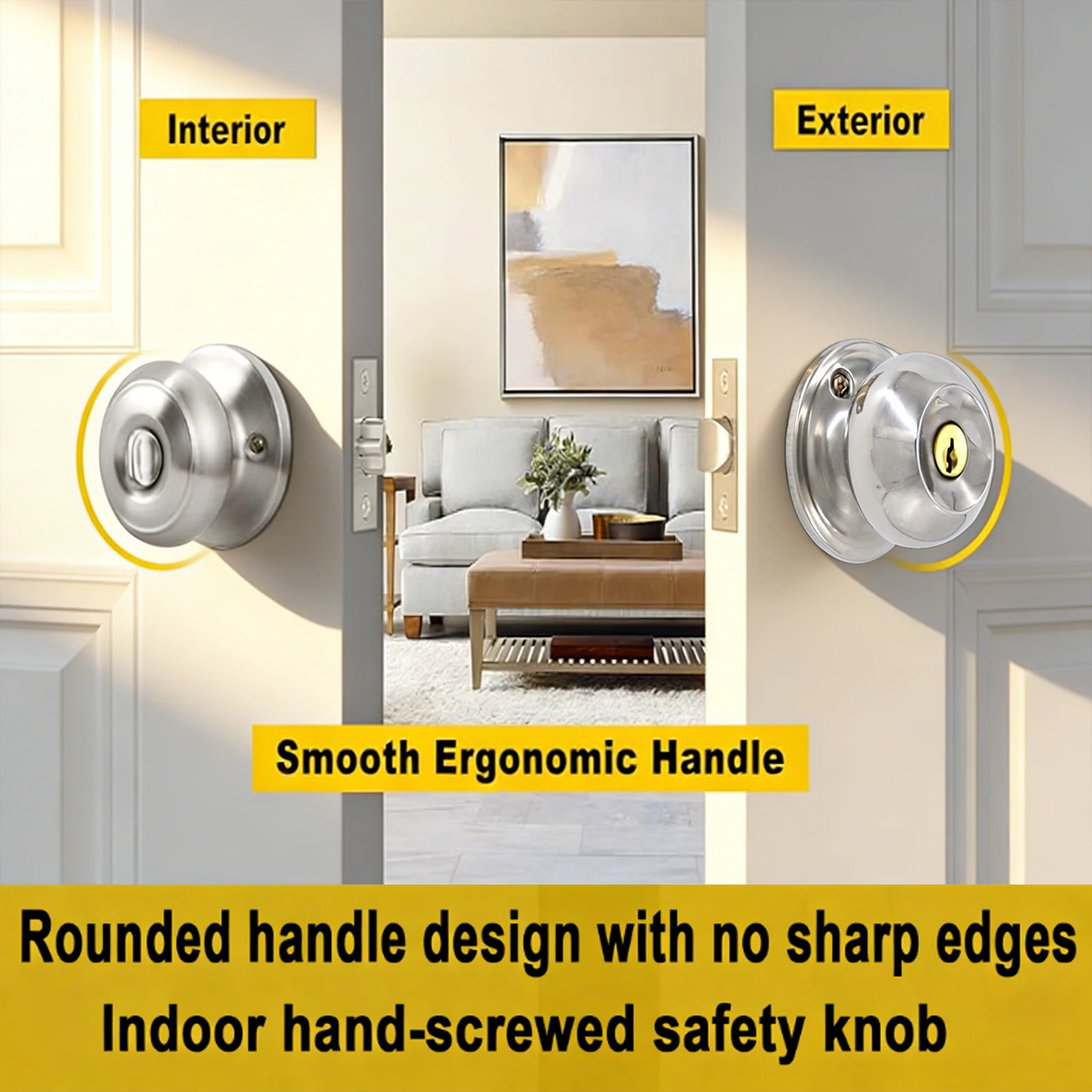 Keyed Entry Door Knob with Loc - Cabinet Knob Round 评论和价格