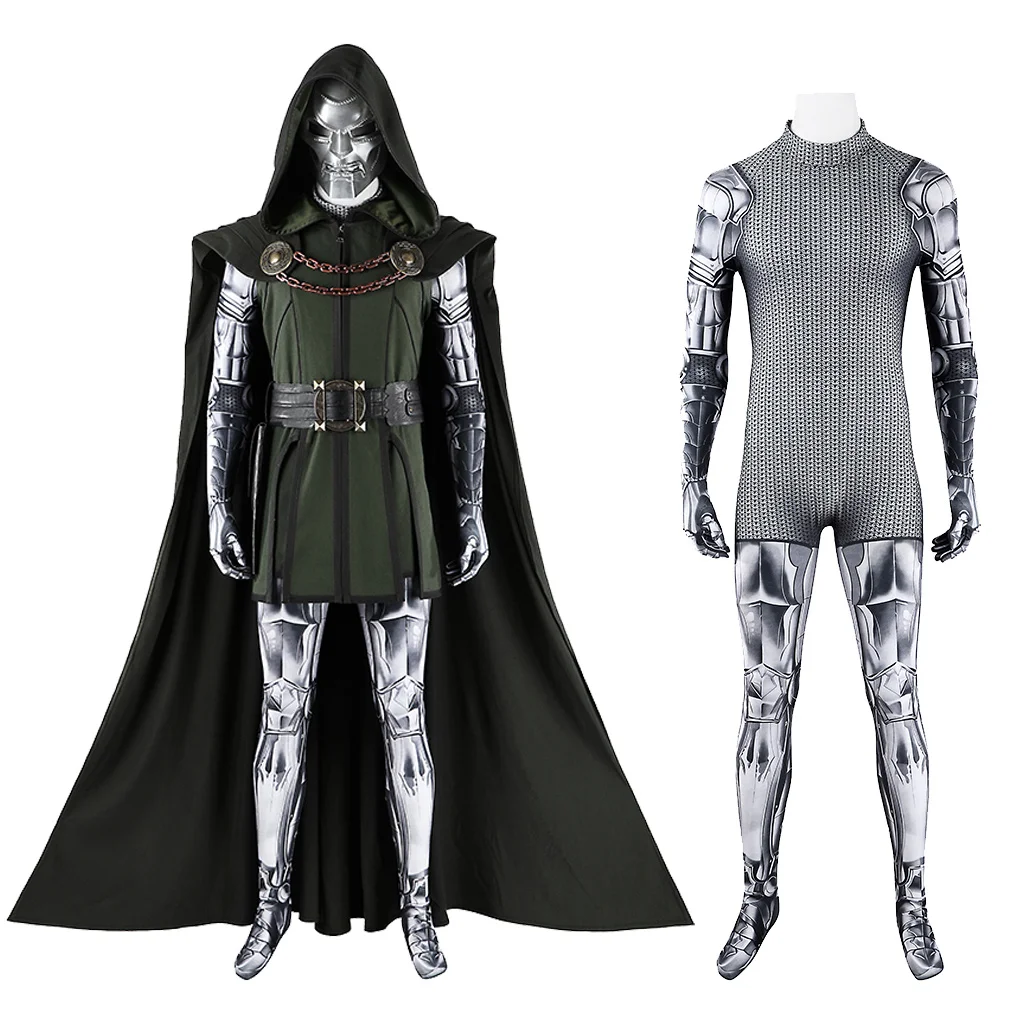 Disfraz de Victor von Doo-ms con Capa, Conjunto Completo para Hombre, Disfraz de Villano Doctor para Halloween