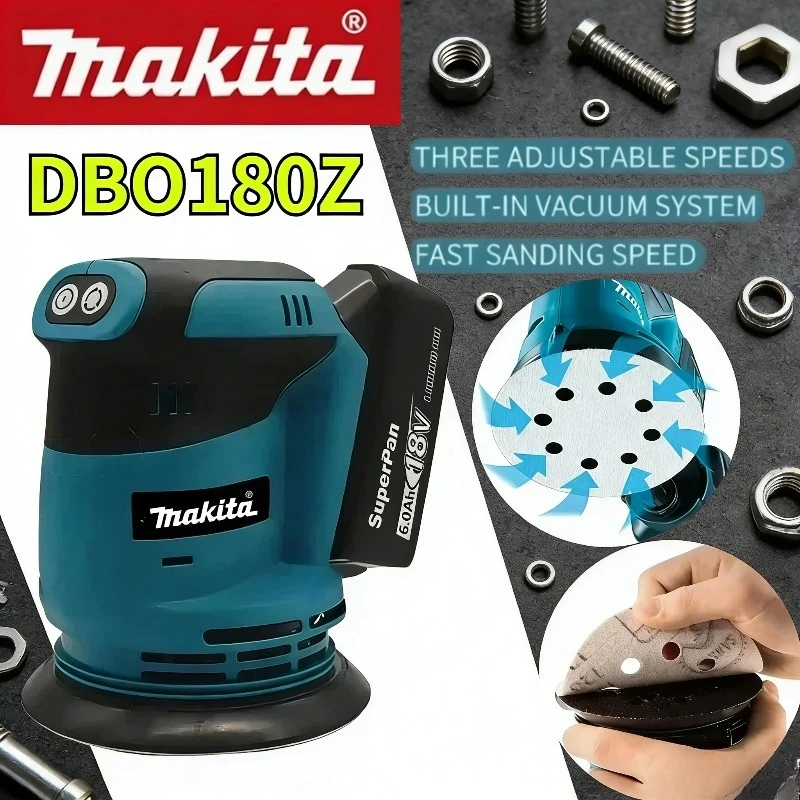 

Makita DBO180Z Cordless Rechargeable Disc Brushless Random Orbital Sander Woodworking Sanding Putty Polishing For 18V Battery