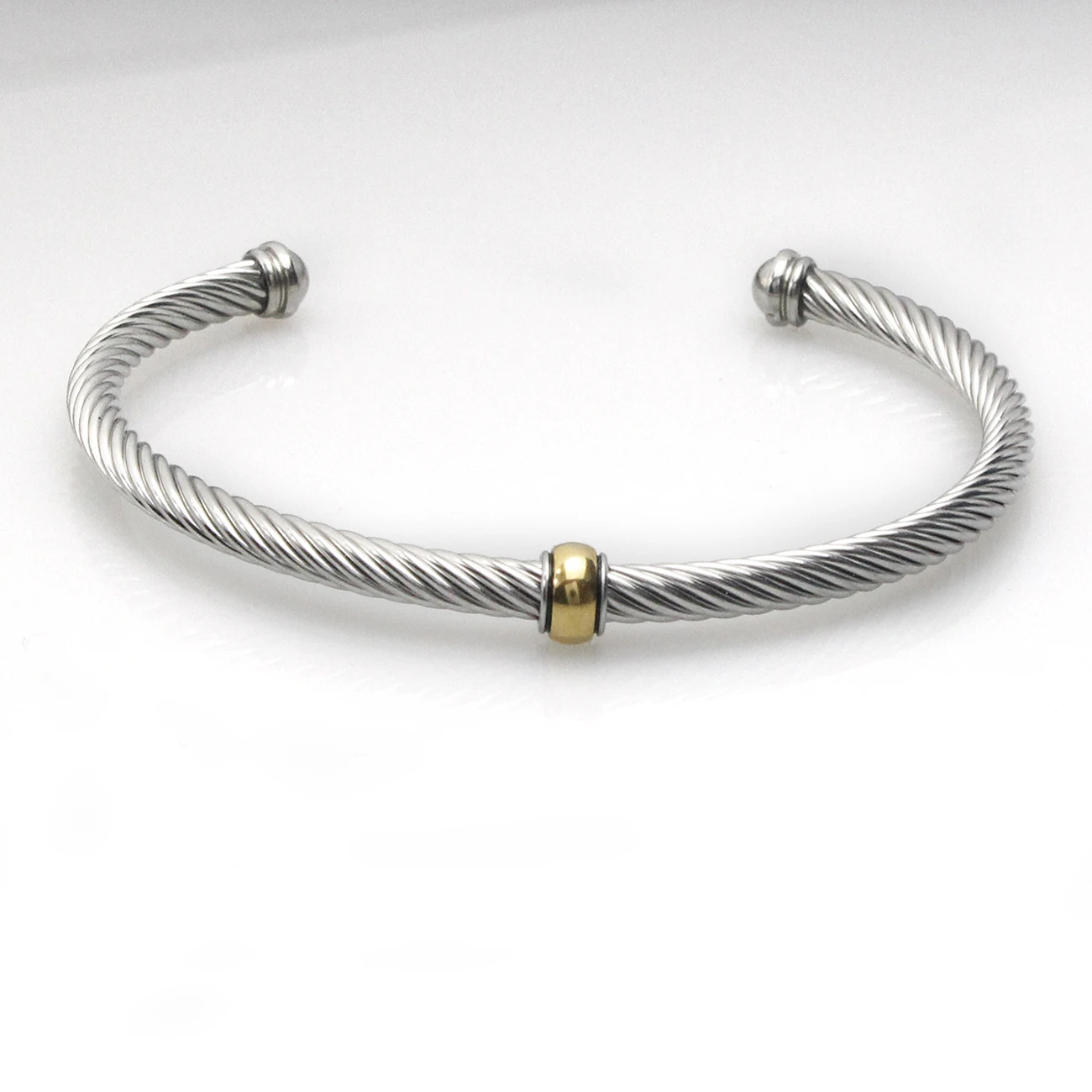 Fashion Simple C-Shape Stainless Steel Cable Bracelet Women Prom Party Jewelry Accessories Sisters Charms Friends Gifts