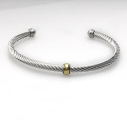 Fashion Simple C-Shape Stainless Steel Cable Bracelet Women Prom Party Jewelry Accessories Sisters Charms Friends Gifts