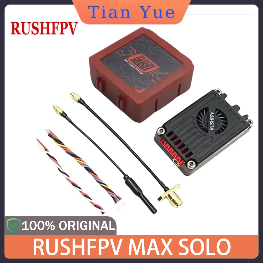 

RUSHFPV MAX SOLO 5.8GHz 2.5W VTX CNC Housing Silent Cooling Fan 2-6S for FPV Freestyle Long Range