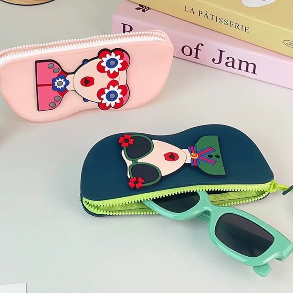 

Simple Multifunctional Silicone Glasses Bag Dustproof Waterproof Sunglasses Storage Bag Coin Purse Cartoon Small Items Bag Male