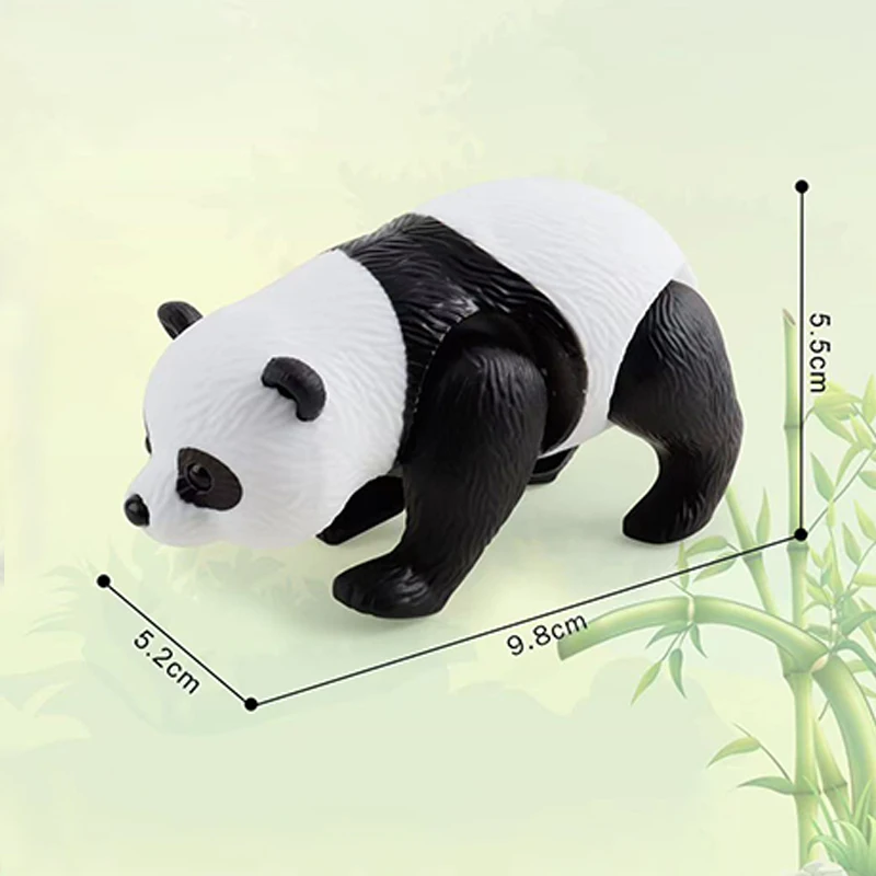 Jouet Panda créatif et lié à la chaîne, animal réaliste, modèle Panda à ressort, jouet rampant, adapté aux garçons et aux filles.