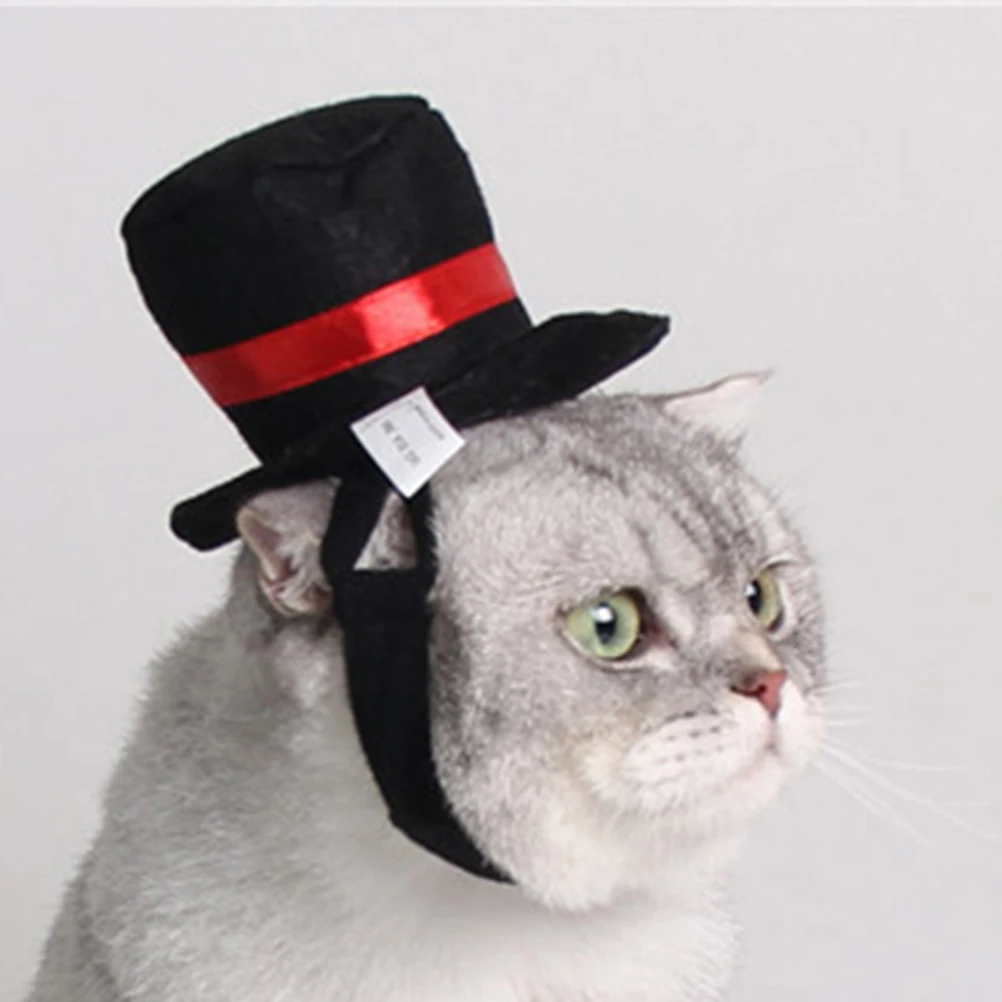 

Hat Dog Cat Pet Costume Material Gentleman Style Christmas Birthday Stylish Attractive Easy Wear Pet Outfits