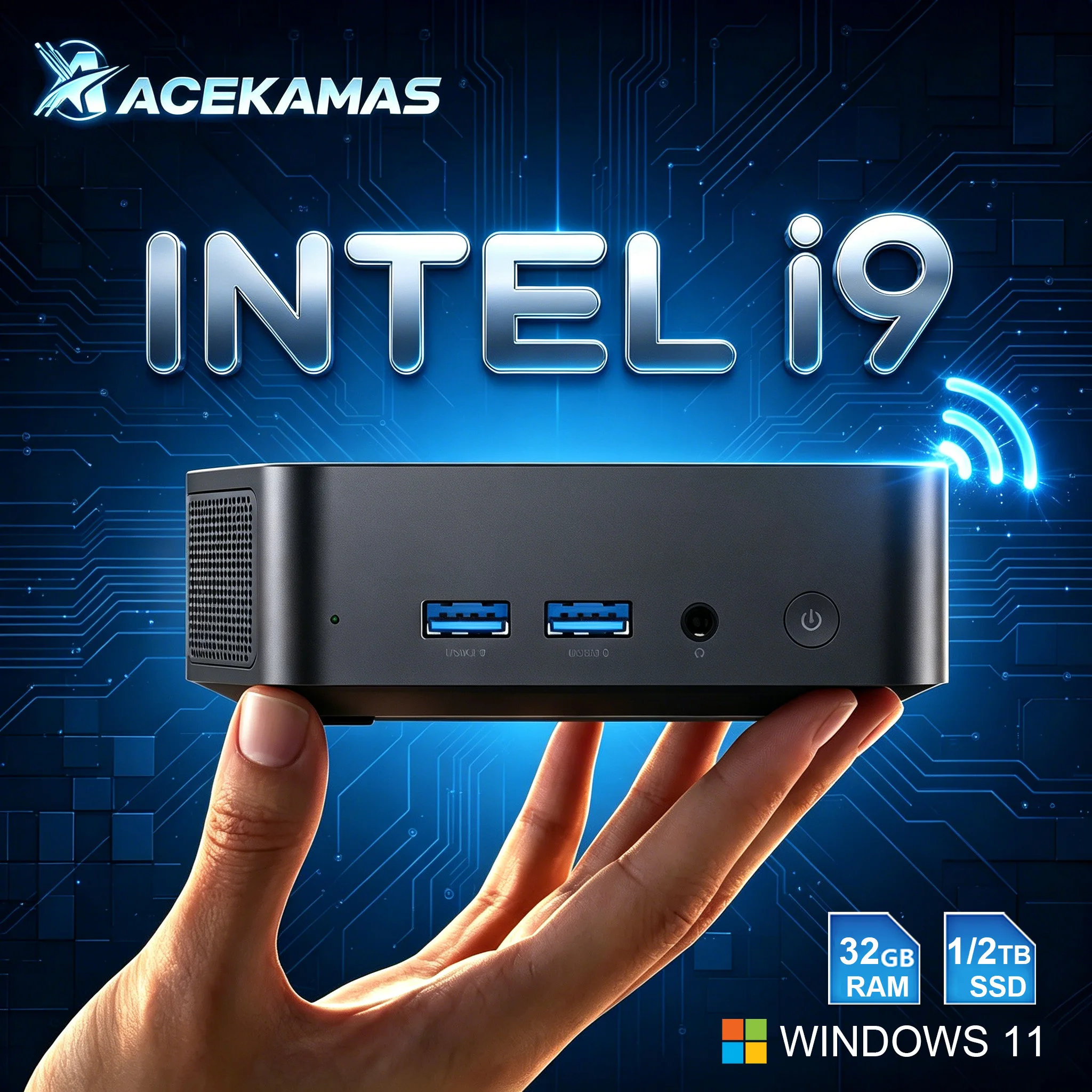 Mini PC 2026, Intel Core i9 10980HK, Windows 11, 32GB RAM, 1TB/2TB SSD, WIFI 6, BT5.2, 4K HD, para Juegos, Oficina y Estudio