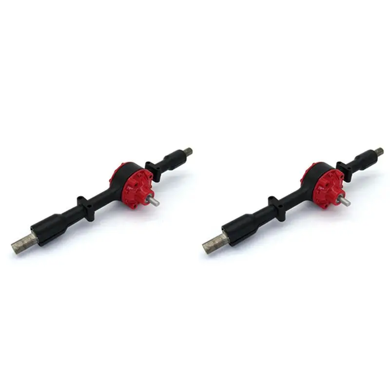 ABJL-2 Pcs Metal Rear Bridge Axle With Steel Gear For WPL D12 B14 B24 B16 B36 C14 C24 C34 C44 RC Car Upgrade Parts,Black 3