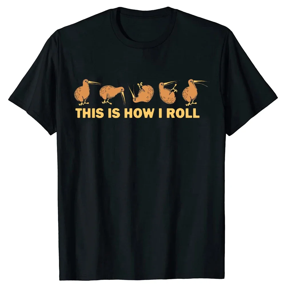 

Kiwi Bird Australia This Is How I Roll Classic T Shirts Tee Tops Round Neck Short-Sleeve Fashion Tshirt Casual Basic T-shirtsFP