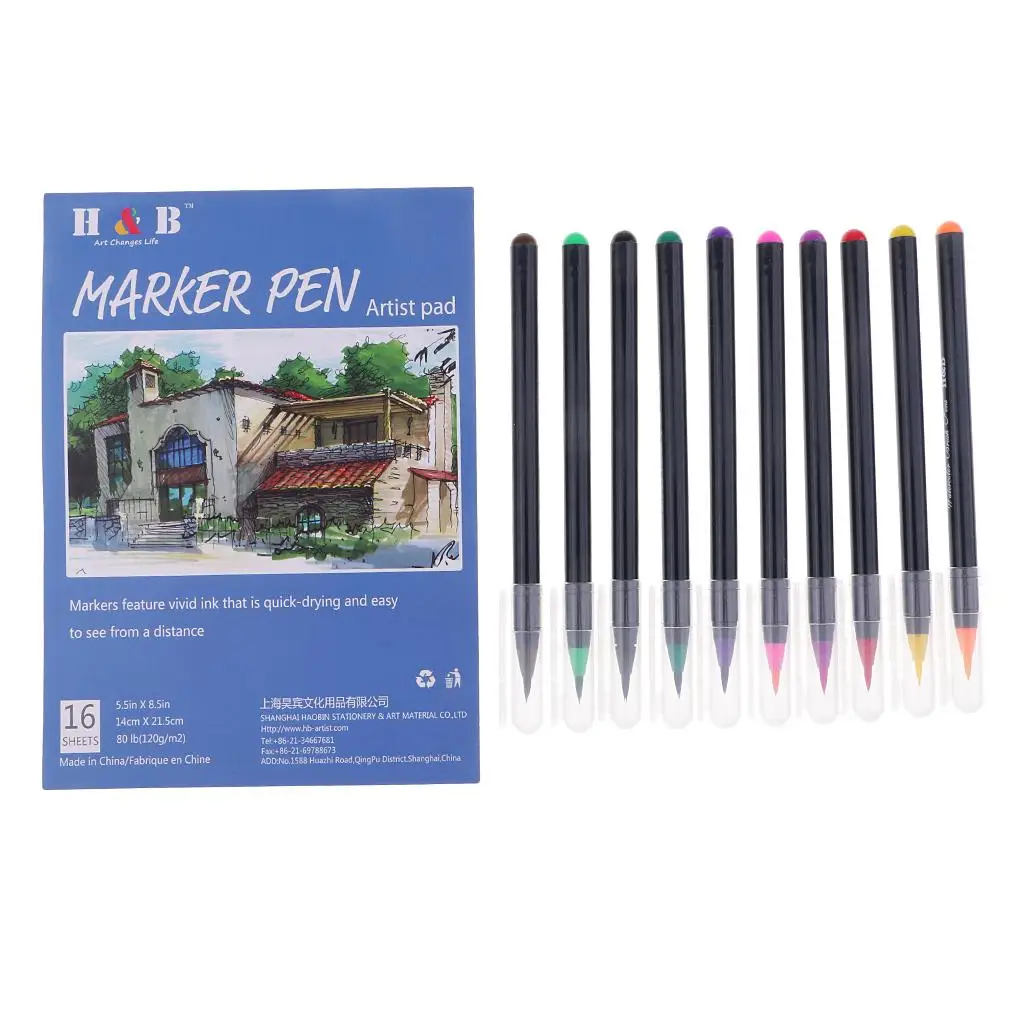 Execellent Drawing Tool Painting Brush Manga Pens Sketch Book Set