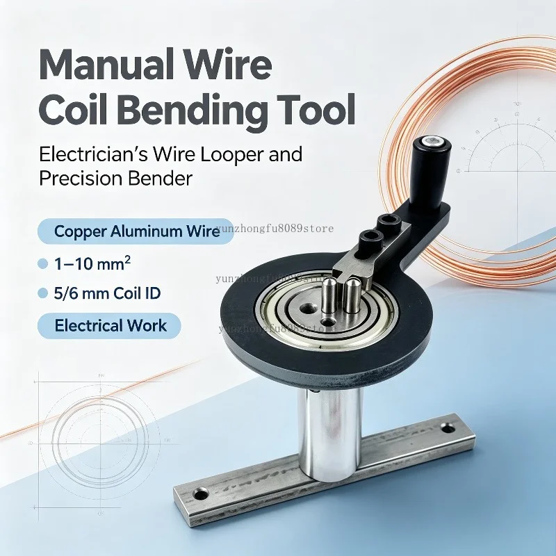 Wire Coil Bending Tool, Wire Looper and Bender, Precision Copper Aluminum Former for 1–10 mm² and 5/6 mm Coil Inner Diameter Use