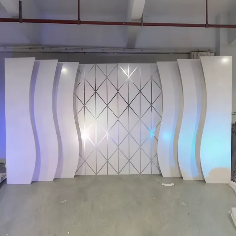 Luxury Large Acrylic Wedding Stage Background Customized Event Decoration for Latest Bridal Ceremony Backdrop Design Custom