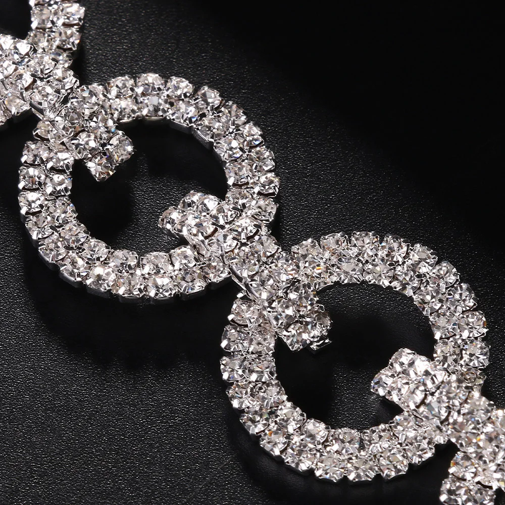 أزياء هندسية ملخصات سراويل النساء حجر الراين نادي الرقص مثير بيكيني مجوهرات اكسسوارات اللباس الداخلي كريستال الجسم سلسلة الهذيان الهدايا #6