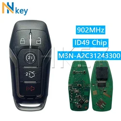 NH KEY FCC ID:M3N-A2C31243300 For Ford Fusion Explorer Edge Mustang 2013 2014 2015 2016 2017 902MHz ID49 Chip Remote Key