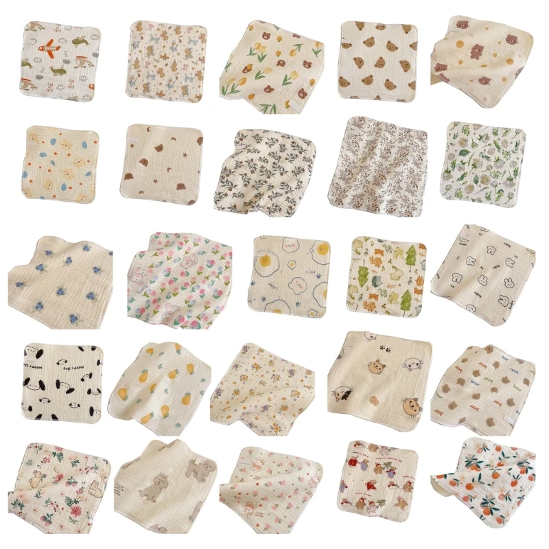 ผ้าเช็ดตัวเด็กอเนกประสงค์ผ้าฝ้าย Muslin Baby Bibs Burp Cloths ผ้าเช็ดหน้าทารกแรกเกิด Dropship