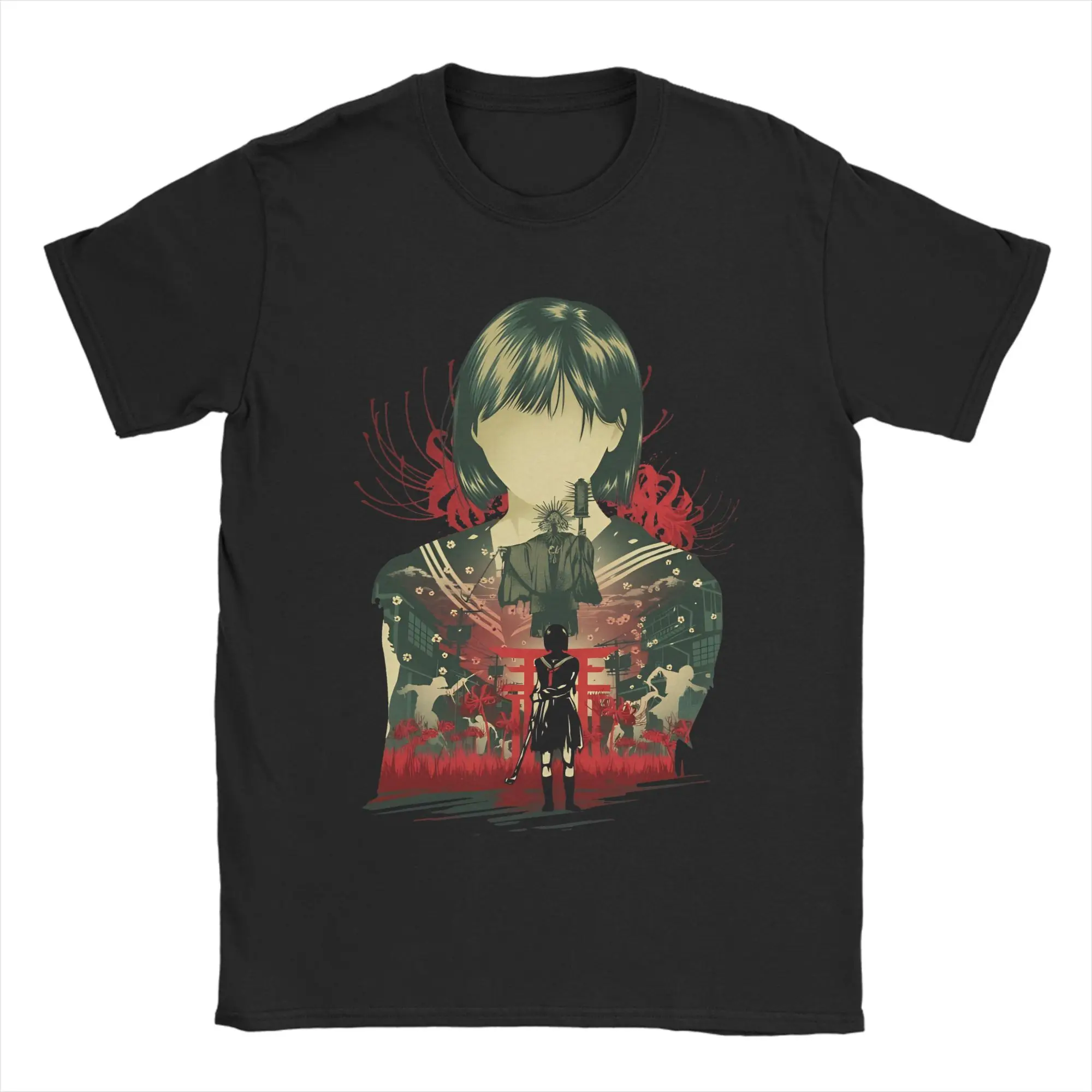 

Silent Blossom Silent Hill f Horror Game T Shirt Trendy T Shirts Short Sleeve Summer Pure Cotton O-Neck Plus Size 5XL Clothes