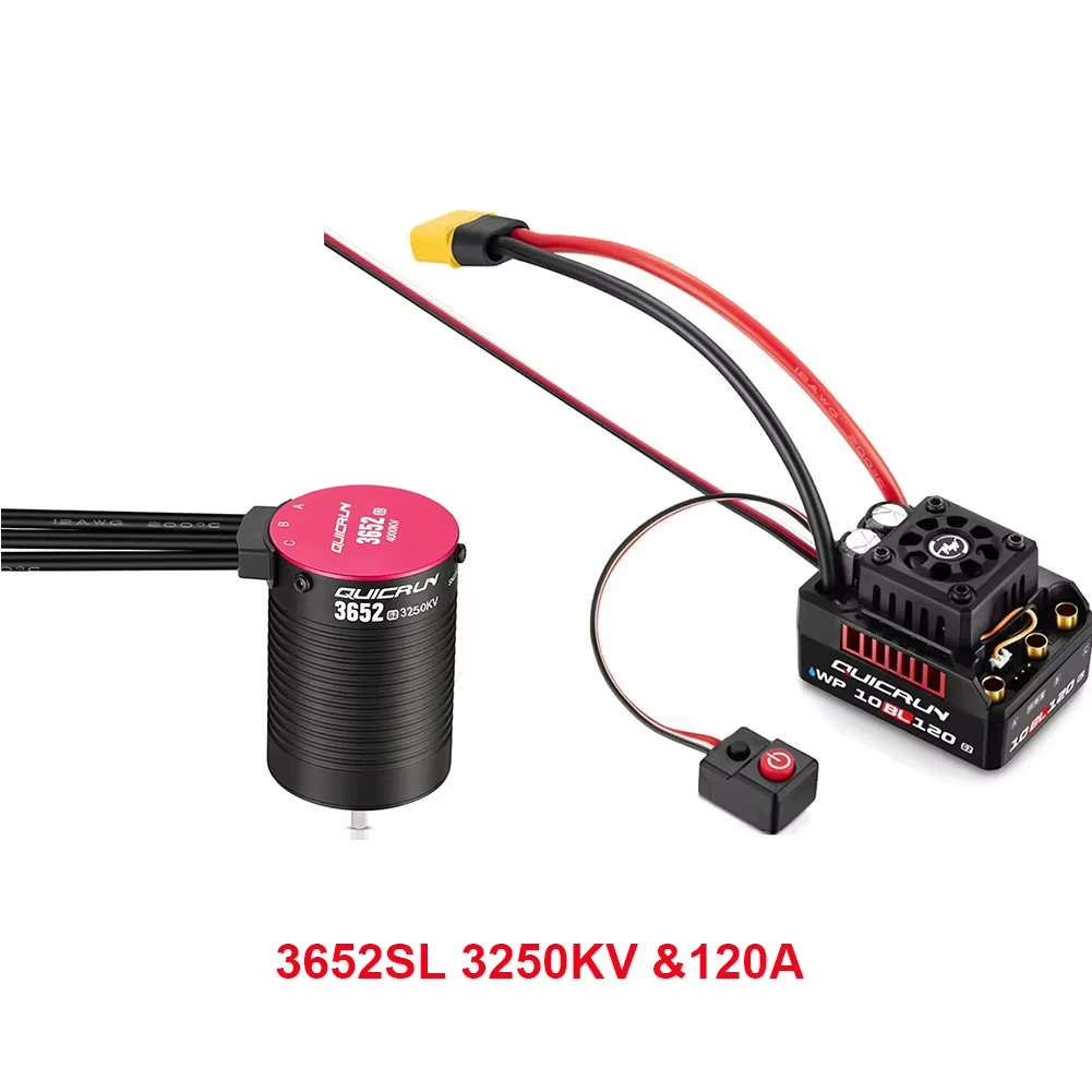 Hobbywing Quirun Wp 10bl120 G2 120a Waterdichte Sensorloze Borstelloze Esc Snelheidsregelaar 3652 3660 G2 Motor Voor 1/10 Rc Auto 'S