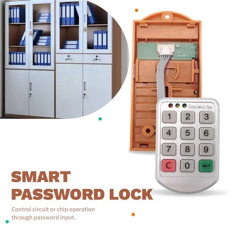 ABZZ-Smart Password Lock Simple Convenient For File Cabinet Locker Drawer