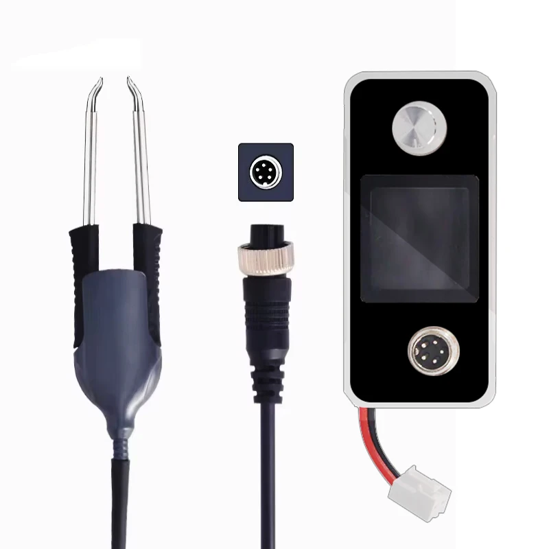 Estação de solda com pinça T12, placa de controle com alça e 2 pontas para ferramenta portátil de reparo de eletrônicos domésticos HANDSKIT