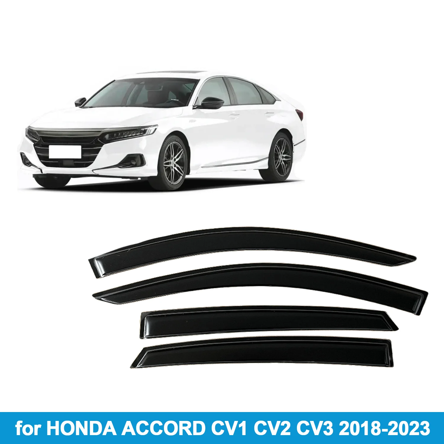 

Оконный козырек для HONDA ACCORD CV1 CV2 CV3 2018-2023, защита от дождя, боковой дефлектор, защита от атмосферных воздействий, лента для наружного крепления