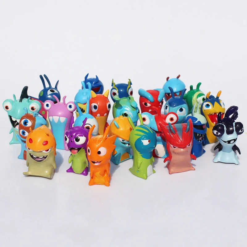 Commercio all\'ingrosso 24 pz/set 5CM Cartoon Elves Slugterra PVC Mini Action Figures da collezione Anime Toys Dolls For Children Birthday Gift