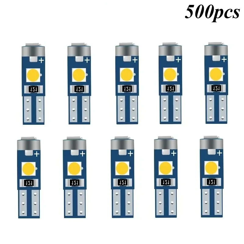 500pcs 12V canbus T5 58 74 286 W1.2W Super Bright 3030 LED 3SMD wedge LED Light Car Dashboard Instrument Cluster Panel Lamp Bulb
