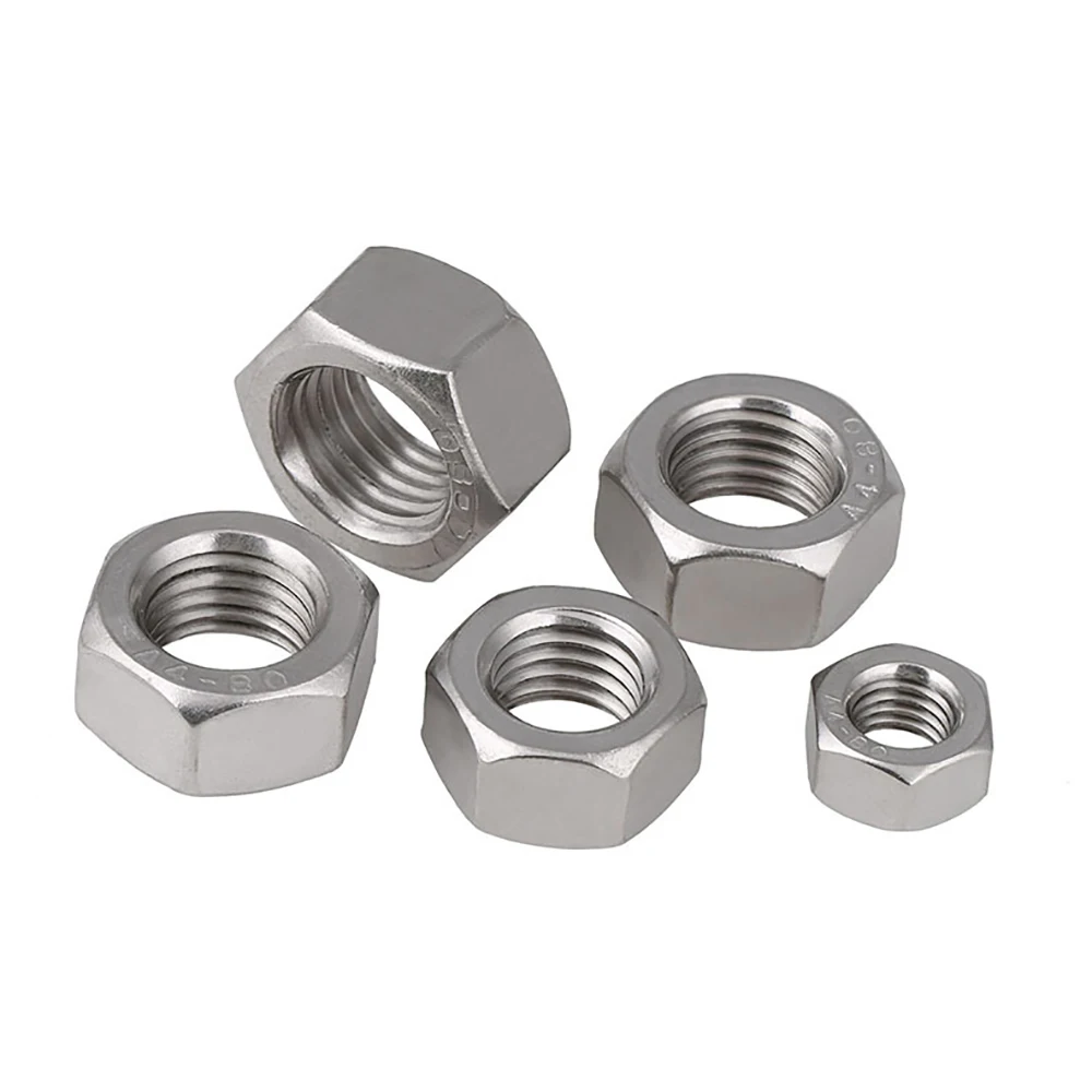 UNC/UNF/BSW Thread Hexagon Nuts - DIN934 GB6170 SUS304 Stainless Steel 0#-80 to 3/4-10