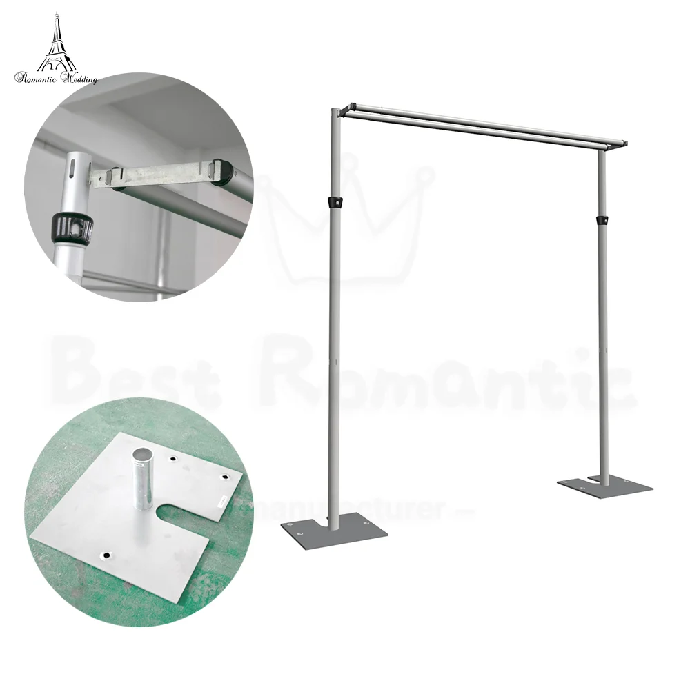 Pipa y cortinas Hermosa Mandap Swag telón de fondo cortina cortinas drapeadas de boda para fiesta de eventos de boda