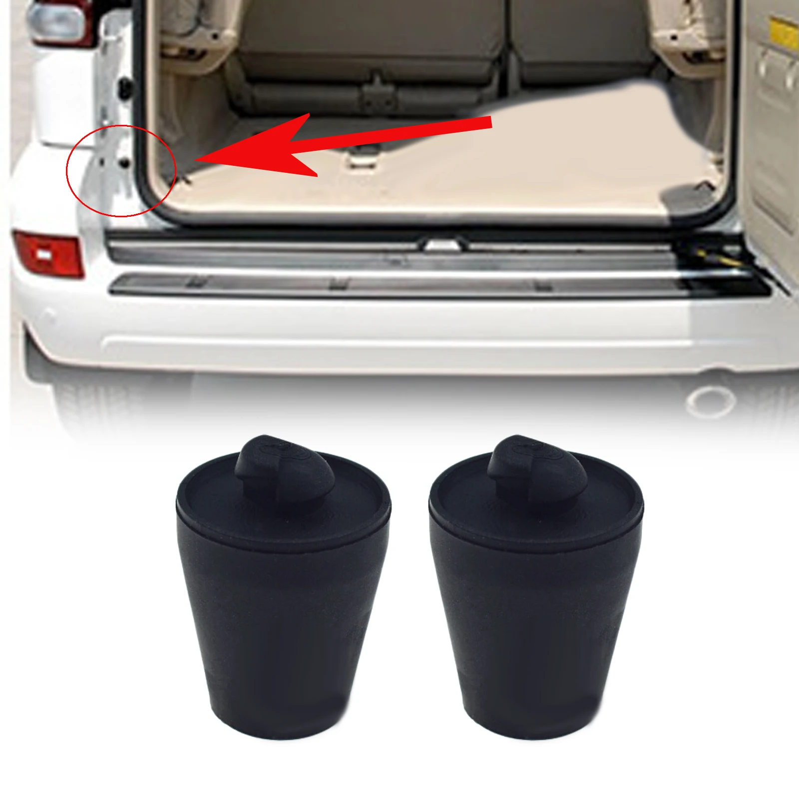 Dual Pack Back Door Rubber Stops Designed for Compatibility with For Toyota Vehicles Including For RAV4 and FJ Cruiser Models