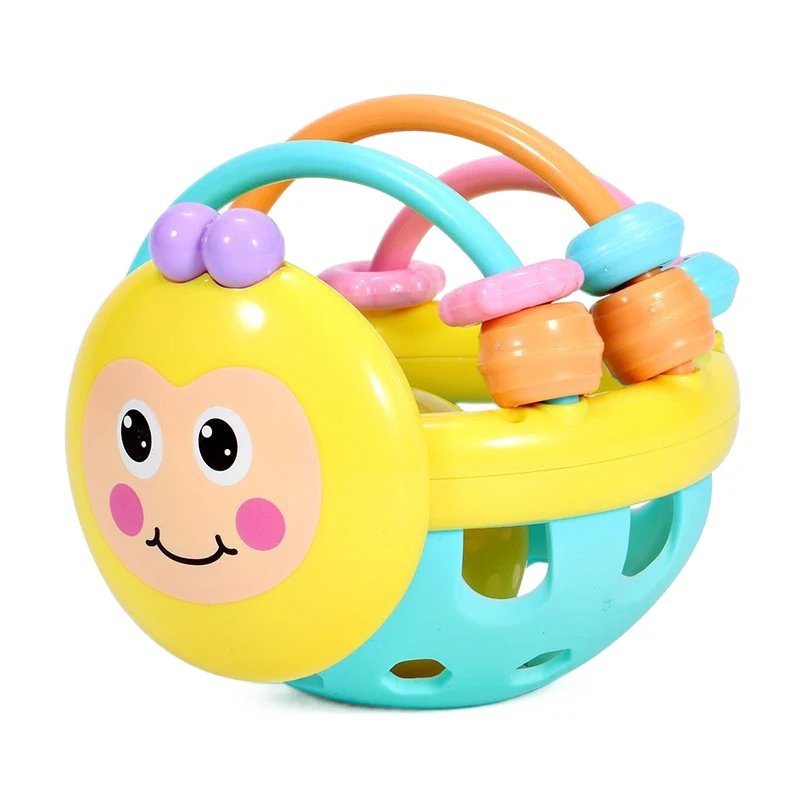 Baby Soft Teether Rattle Sensory Toy Infant Grasping Ball Early Developmental Toy 0-12 Months Safe Plastic Bendy Catch Ball