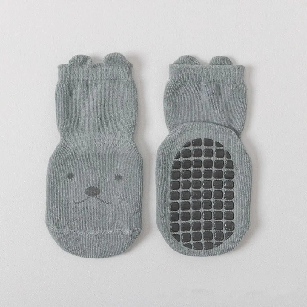 5Pairs Kawaii Bear Ears Baby Cotton Socks Non-slip Breathable Cartoon Socks Autumn Spring Cute Short Tube Socks Children