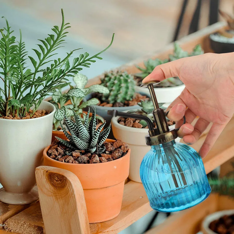 Glass Plant Mister Spray Bottle 200ML Plant Vintage Style Decor Watering Spray Bottle Gardening Disinfectant Sprinkling Kettle