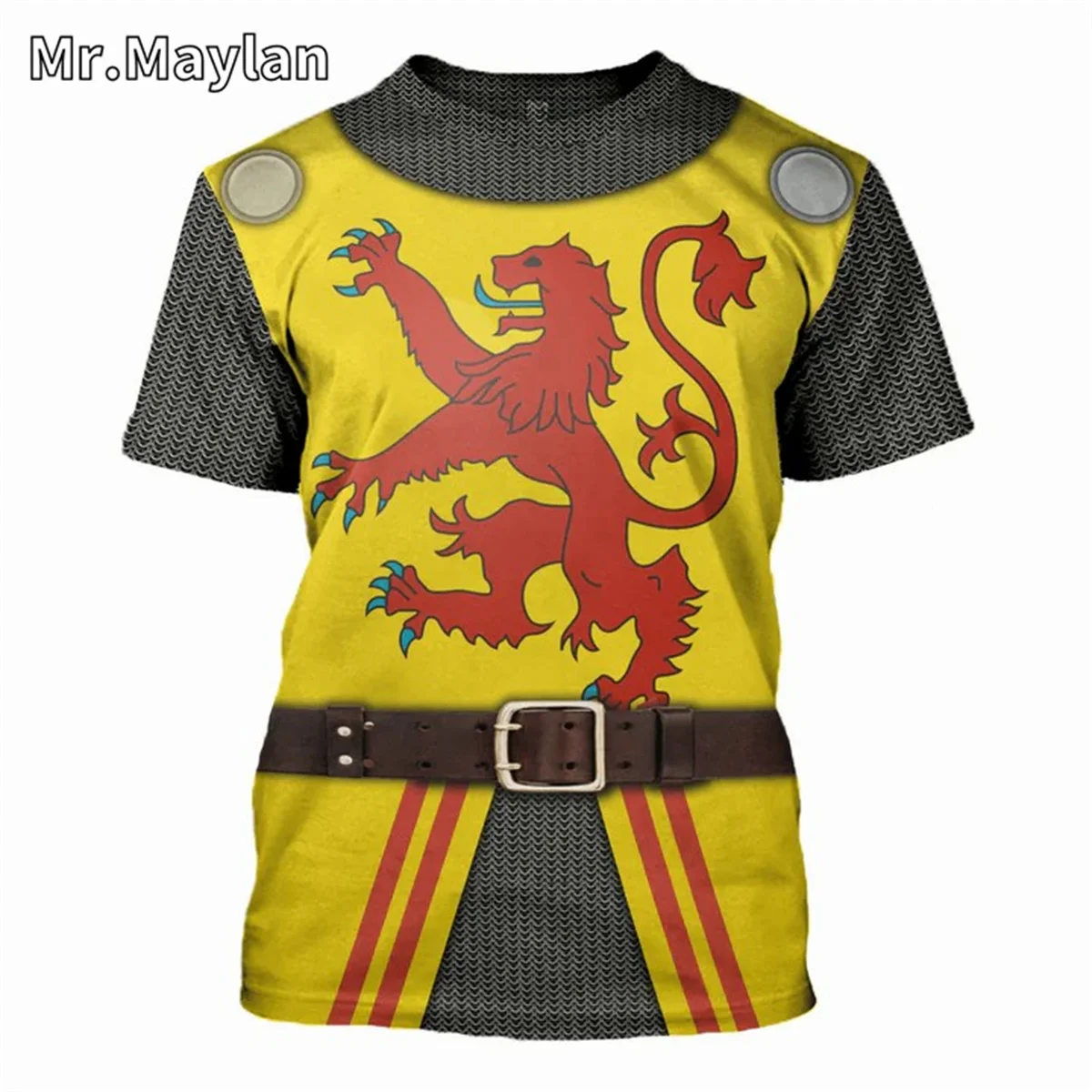 Medieval Knights Armor Cosplay Costume Tshirt 3D Men T shirt Vintage Fashion Short Sleeve Shirt Summer Streetwear Unisex Tee-021