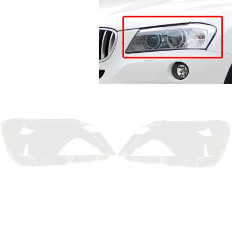 

Car Front Headlight Headlamp Cover Headlamp Clear Lens Shell Cover Replacement For BMW X3 F25 2011-2013