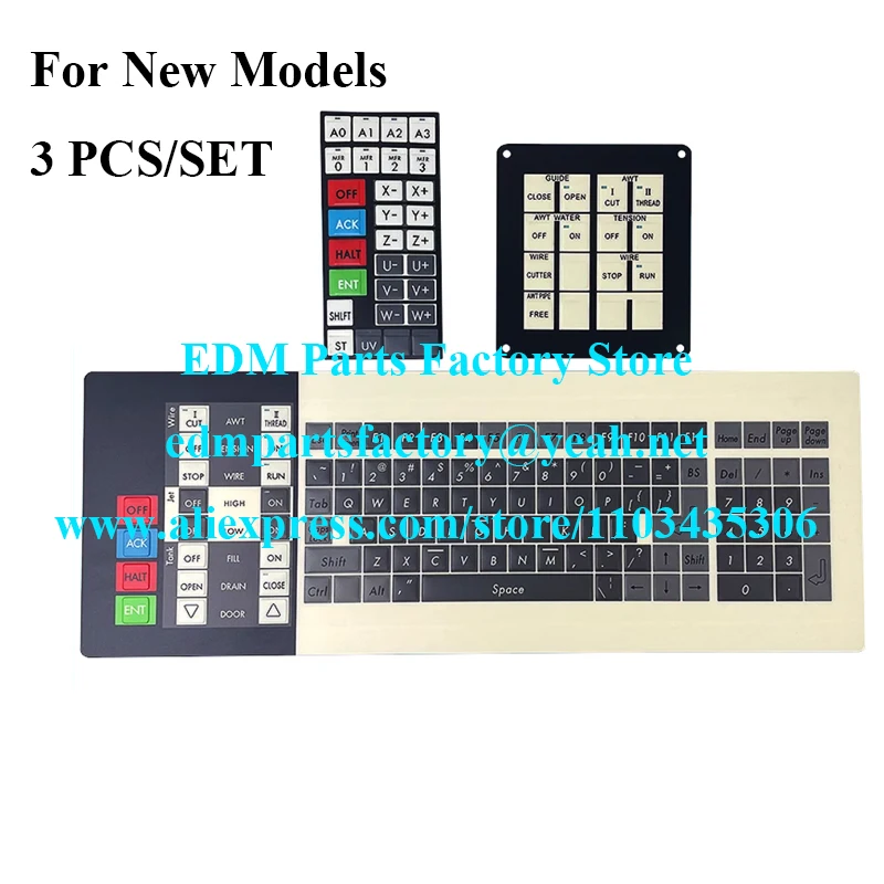 

3PCS/SET For New Sodic models AD,AG Keyboard Panel Set for AG400,AD360 S odick wire cut machine, EDM Remote Keypad sticker set