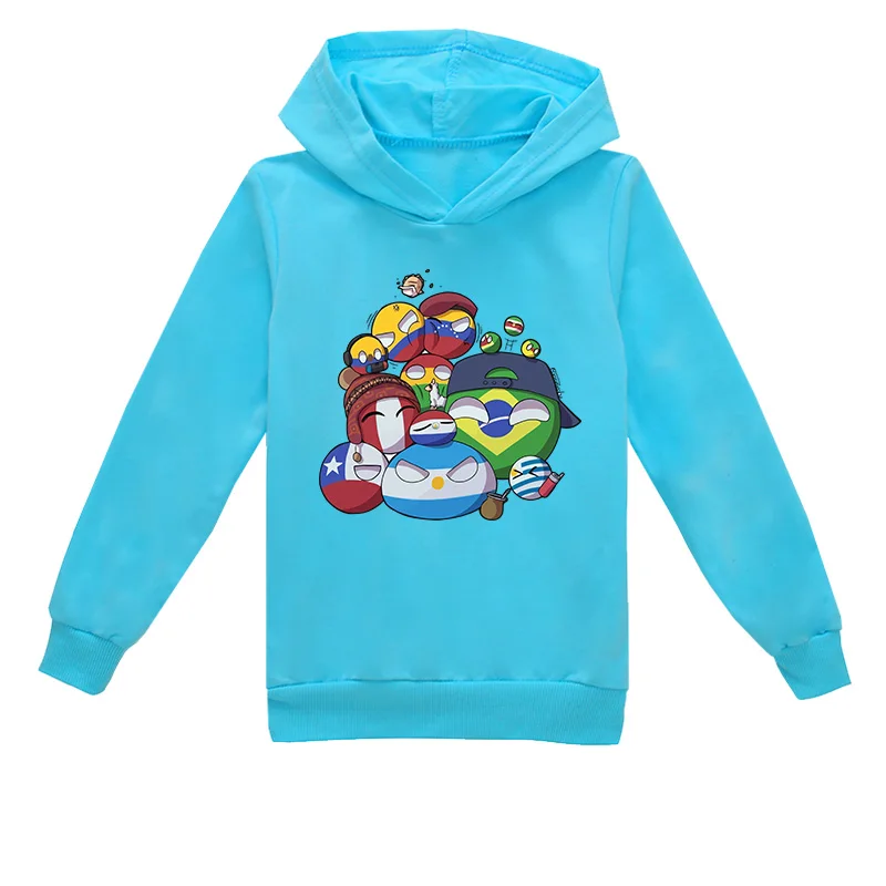 Kids Hoodie Polandball Countryball Baby Girls Boys Hooded Outerwear Casual Sweatshirts Children Halloween carnival Clothes